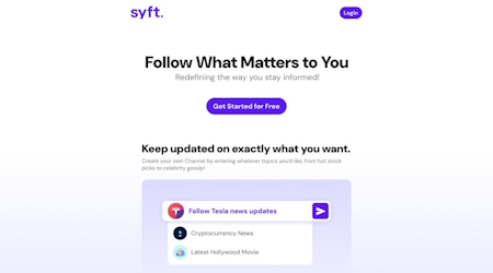 Syft AI: Best News Assistant AI Tool screenshot and logo